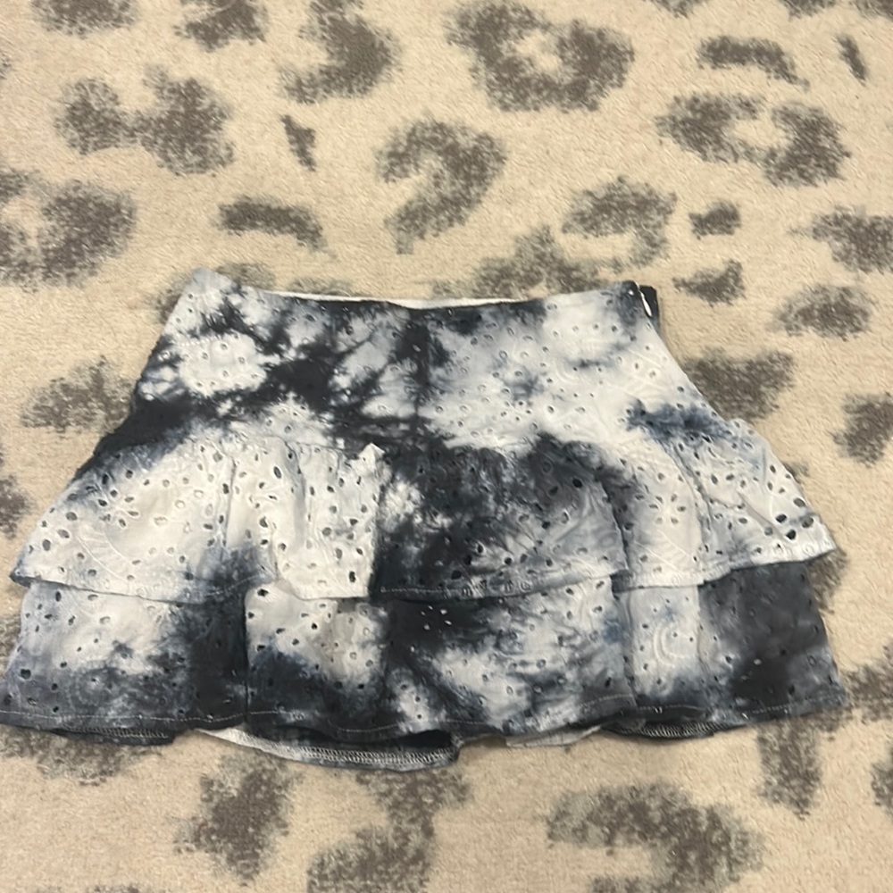 Katie J NYC Tie-Dye Black and White Skirt Size S